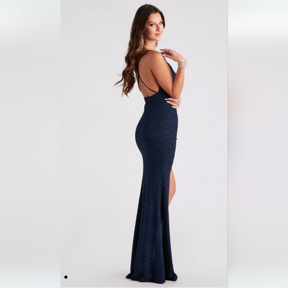 Celina Glitter Knit Mermaid Dress - Picture 2 of 4